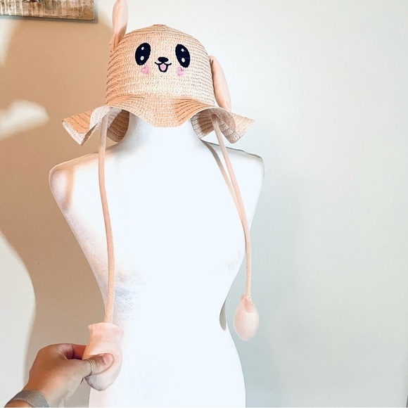 Girl's Hat Rabbit Ears Children Cap with Moving Ears - Summer Sunhat - Picture 5 of 15